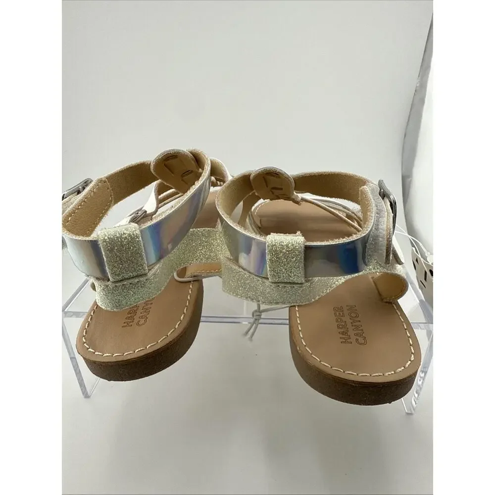 Harper‎ Canyon Kids Girls Haven Footbed Sandals In Tie Die Size 1 NWT